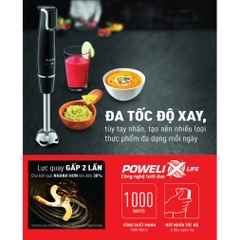 Máy xay sinh tố cầm tay Tefal HB943838 - đen, 1000W