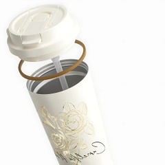 Ly giữ nhiệt BST Hoa Sơn Trà GERM (Đen 500ml) - Ly giữ nhiệt mùa hè - Bảo hành chính hãng 12 tháng
