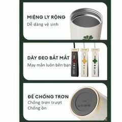 Ly giữ nhiệt BST Cỏ Bốn Lá GERM 500ml - Ly giữ nhiệt mùa hè - Bảo hàng chính hãng 12 tháng