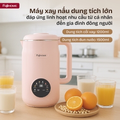 Máy làm sữa hạt 8 chức năng dung tích 1.5 Lít FUJIHOME SM826, máy xay sinh tố, nấu cháo, đun sôi