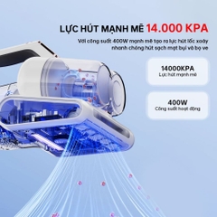 Máy hút bụi giường nệm AQUA CMP105R 14kPa hút được tóc, hạt, bụi mịn - Bảo hành chính hãng 12 tháng