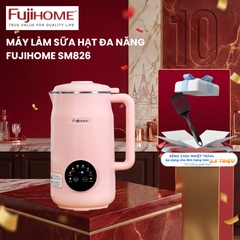 Máy làm sữa hạt 8 chức năng dung tích 1.5 Lít FUJIHOME SM826, máy xay sinh tố, nấu cháo, đun sôi