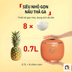 Nồi cơm điện tử Mini Tefal POP RK535TY0, màu cam đất