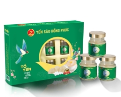 Yến sào Hồng Phúc - Tổ yến chưng đường phèn Hộp quà tặng 6 hũ