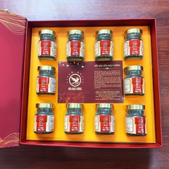 Hộp quà 10 Hũ Yến Chưng Đường Phèn Yến Ngự Vương Silver