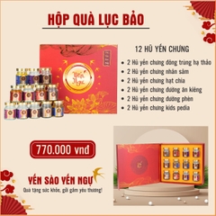 Hộp quà Yến Chưng Lục Bảo (12 Hũ)