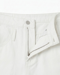 Quần Short Belt Loop White