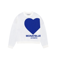 Blue Heart Knit Sweater