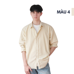 Áo sơ mi Oxford PREMIUM kẻ sọc tay dài chất dày dặn unisex
