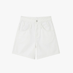 Quần Short Belt Loop White
