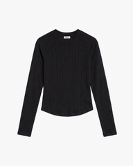 Áo Lace Longsleeves Top - Black