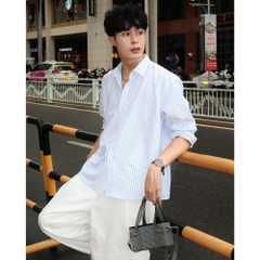 Áo sơ mi Oxford kẻ sọc tay dài