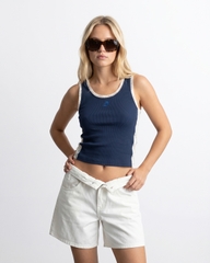 Quần Short Belt Loop White