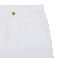 Quần Kaki Heavy ống suông rộng White Pants