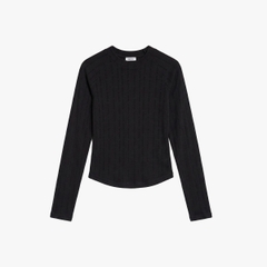 Áo Lace Longsleeves Top - Black