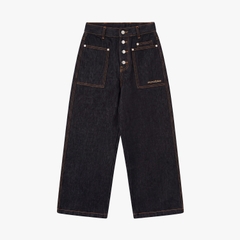 Quần Jean Raw Detail Button