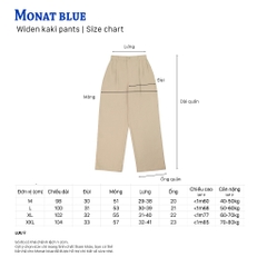 Widen kaki pants - Quần kaki ống rộng xếp ly