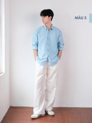 Áo sơ mi Oxford PREMIUM kẻ sọc tay dài chất dày dặn unisex
