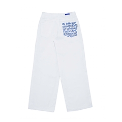 Quần Jean ống suông rộng Printed pocket