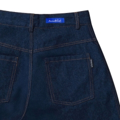 Quần short Jean Raw gập ống
