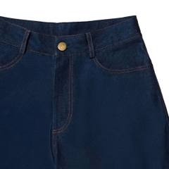 Quần short Jean Raw gập ống
