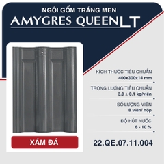 Ngói gốm tráng men Á MỸ QUEEN LT2 (2 lỗ vít) - 006 - ĐỎ TRUYỀN THỐNG