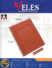 Ngói phẳng G Veles HG04 - đỏ truyền thống