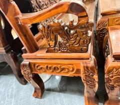 Bộ salon bàn ghế cá chép hóa rồng gỗ tràm giá rẻ