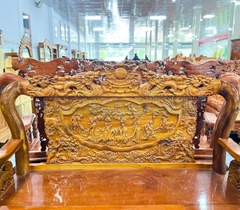 Bộ bàn ghế rồng bát tiên gỗ tràm 4 món tay 10 giá rẻ