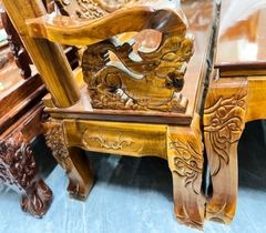 Bộ bàn ghế rồng bát tiên gỗ tràm 4 món tay 10 giá rẻ