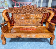 Bộ salon rồng bát tiên tay 12 gỗ tràm 6 món TN06