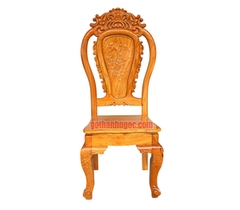 Bộ bàn ăn hoa lá tây 8 ghế gỗ bên BA16
