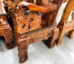 Bộ bàn ghế đào giá rẻ gỗ tràm 6 món cột tay 14