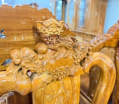 Bộ bàn ghê salon nghê gỗ bên giá rẻ 6 món tay 10