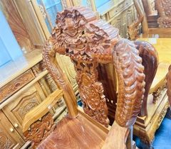 Bộ bàn ghế salon rồng bát tiên gỗ bên giá rẻ 6 món tay 12