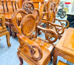 Bộ bàn ghế triện nho gỗ bên 6 món giá rẻ