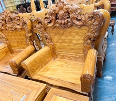 Bộ bàn ghế hoàng gia hoa hồng gỗ bên 6 món