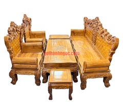 Bộ bàn ghế hoàng gia hoa hồng gỗ bên 6 món