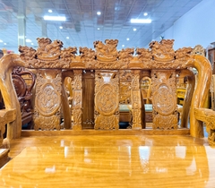 Bộ bàn ghế salon lân vờn cầu gỗ bên 6 món tay 12