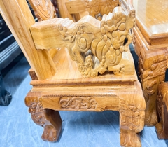 Bộ bàn ghế salon lân vờn cầu gỗ bên 6 món tay 12