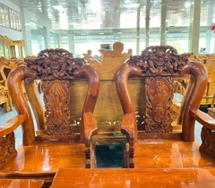 Salon rồng bát tiên gỗ bên 6 món tay 12