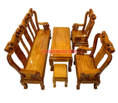 Bộ salon truyện đào 6 món tay 10 gỗ bên