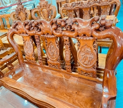 Bộ salon truyện đào gỗ hương đá tay 12