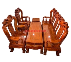 Bộ salon truyện đào gỗ hương đá tay 12