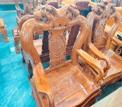 Bộ salon truyện đào gỗ hương đá tay 12