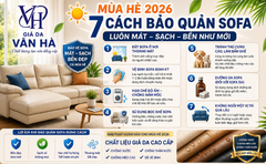 Giả da Vân Hà - Mùa hè 2026: 7 cách bảo quản sofa luôn mát – sạch – bền như mới