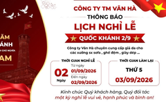 Thông báo lịch nghỉ lễ Quốc khánh 2/9/2026