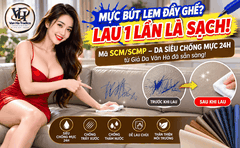 Mã da siêu chống mực 24h SCM từ Giả da Vân Hà - Mực bút lem đầy ghế, lau 1 lần là sạch