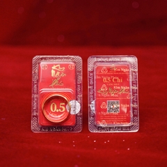 Nhẫn 0.5 chỉ tròn trơn ép vỉ Kim Ngân Phúc