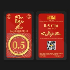 Nhẫn 0.5 chỉ tròn trơn ép vỉ Kim Ngân Phúc bản vị